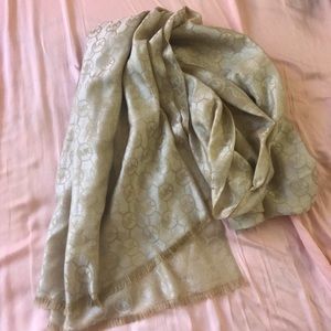 Michael Kors Silky Beige Logo Scarf